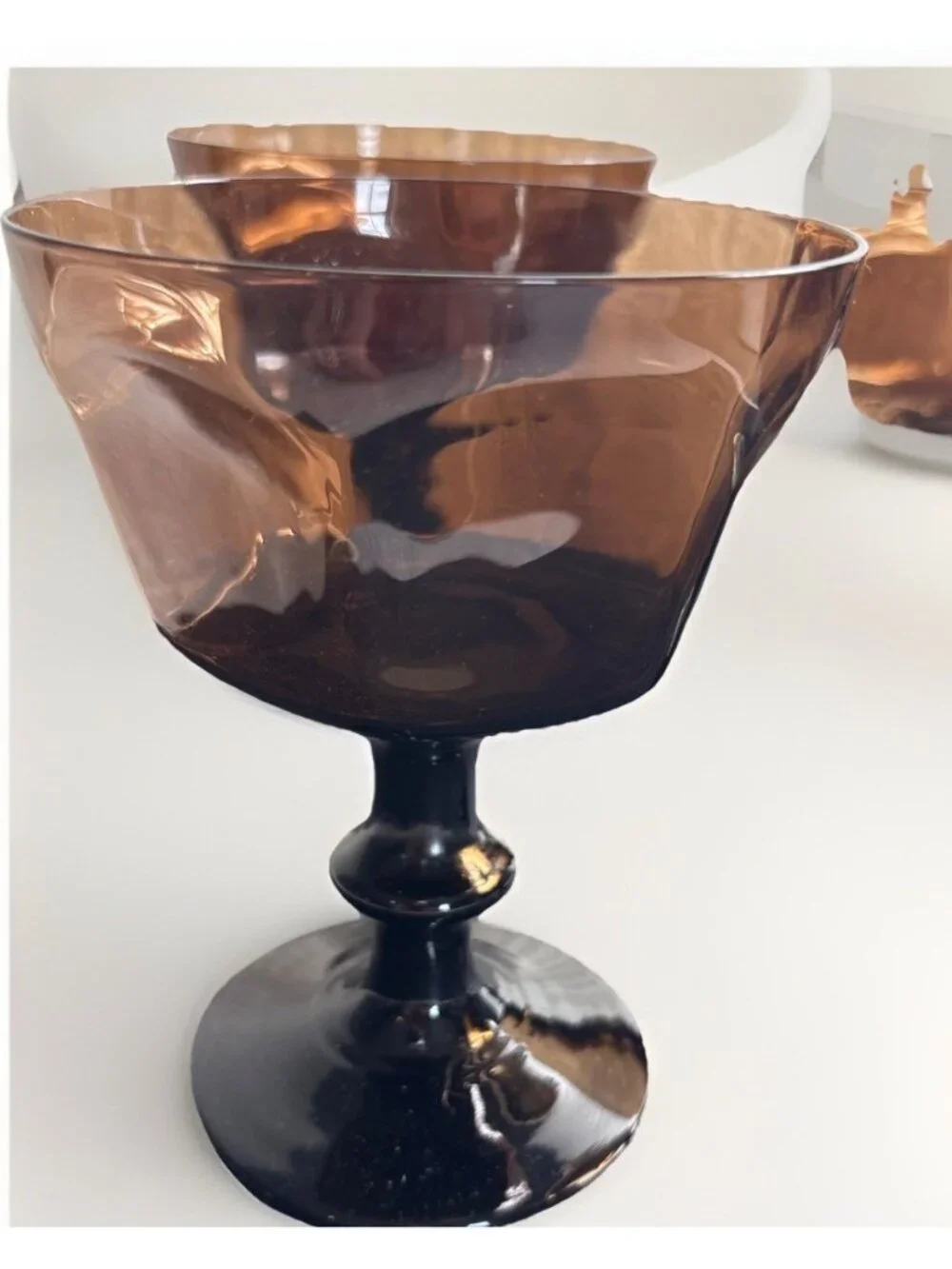 Lenox Antique Brown Champagne Glass Sherbet Bowls 5